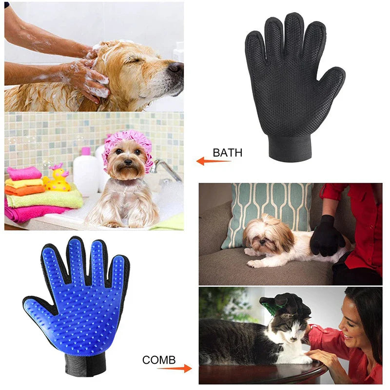 Pet Silicone Grooming Gloves