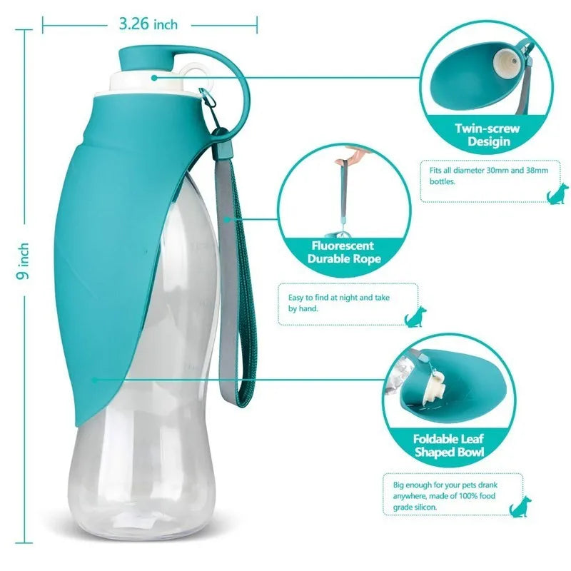 Dog Portable Silicone Travel Water Bottle