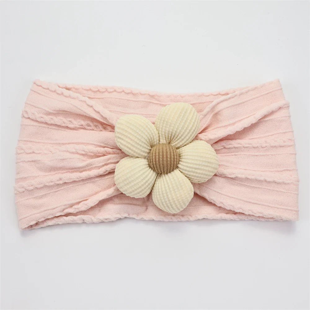 Baby Soft Elastic Flower Nylon Hairband