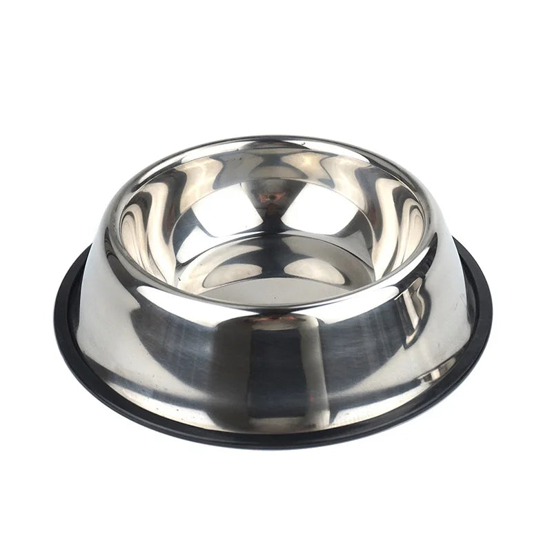 Dog Lovely Steel Water Drink Dishes Bowl