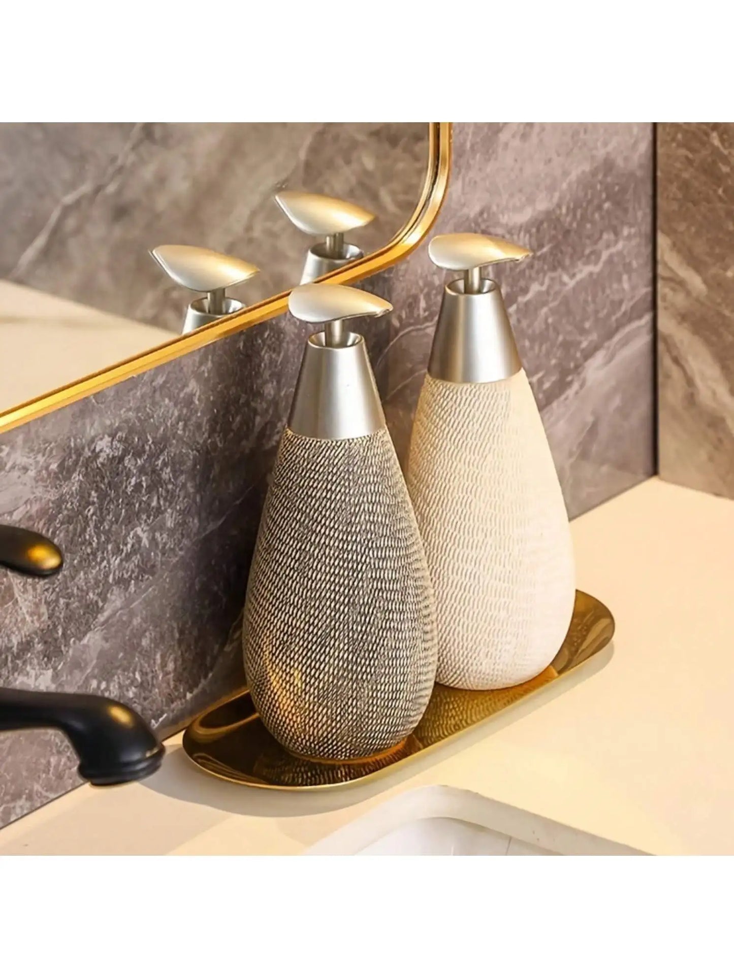 Retro Style Ceramic Push-Type Soap Dispenser