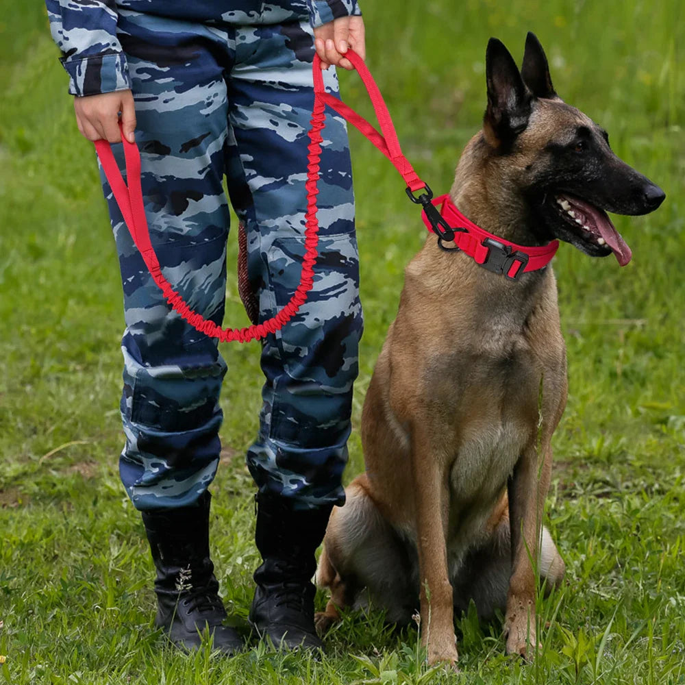 Dog Durable Tactical Collar Leash Set