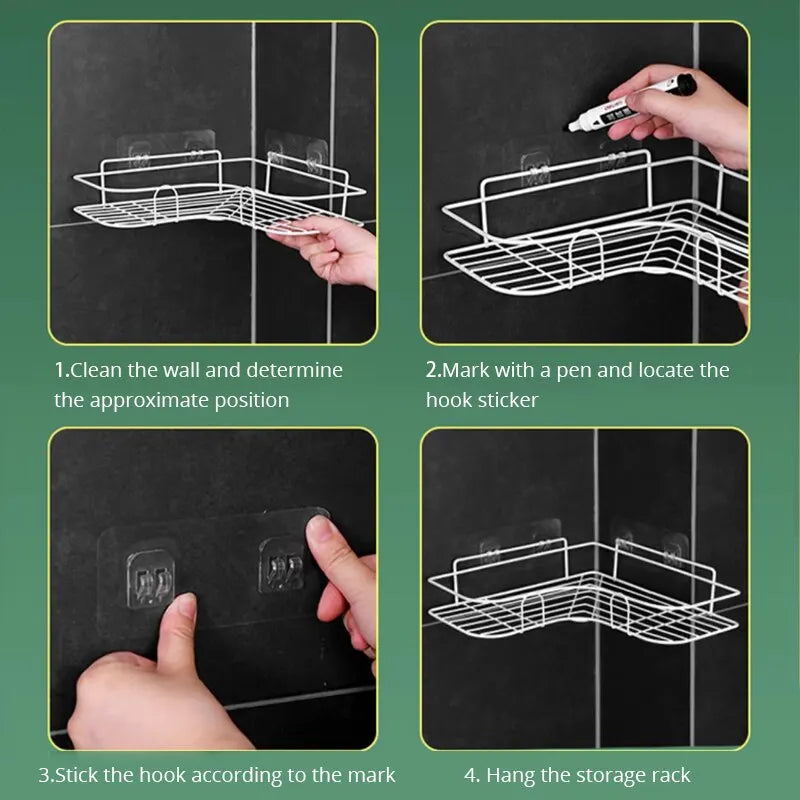 Wall Mounted Bathroom Storage Rack