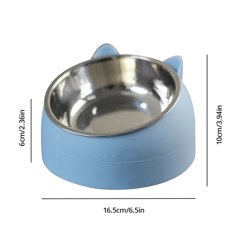 Cat Lovely Creative Inclined Food Feeding Bowl