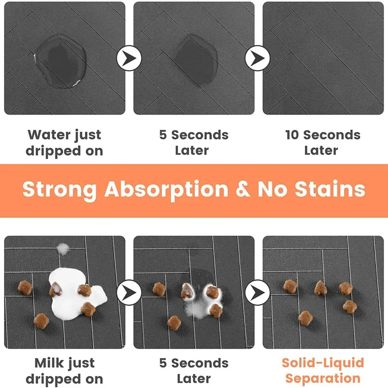Dog Quick Dry Waterproof Food Bowl Mat