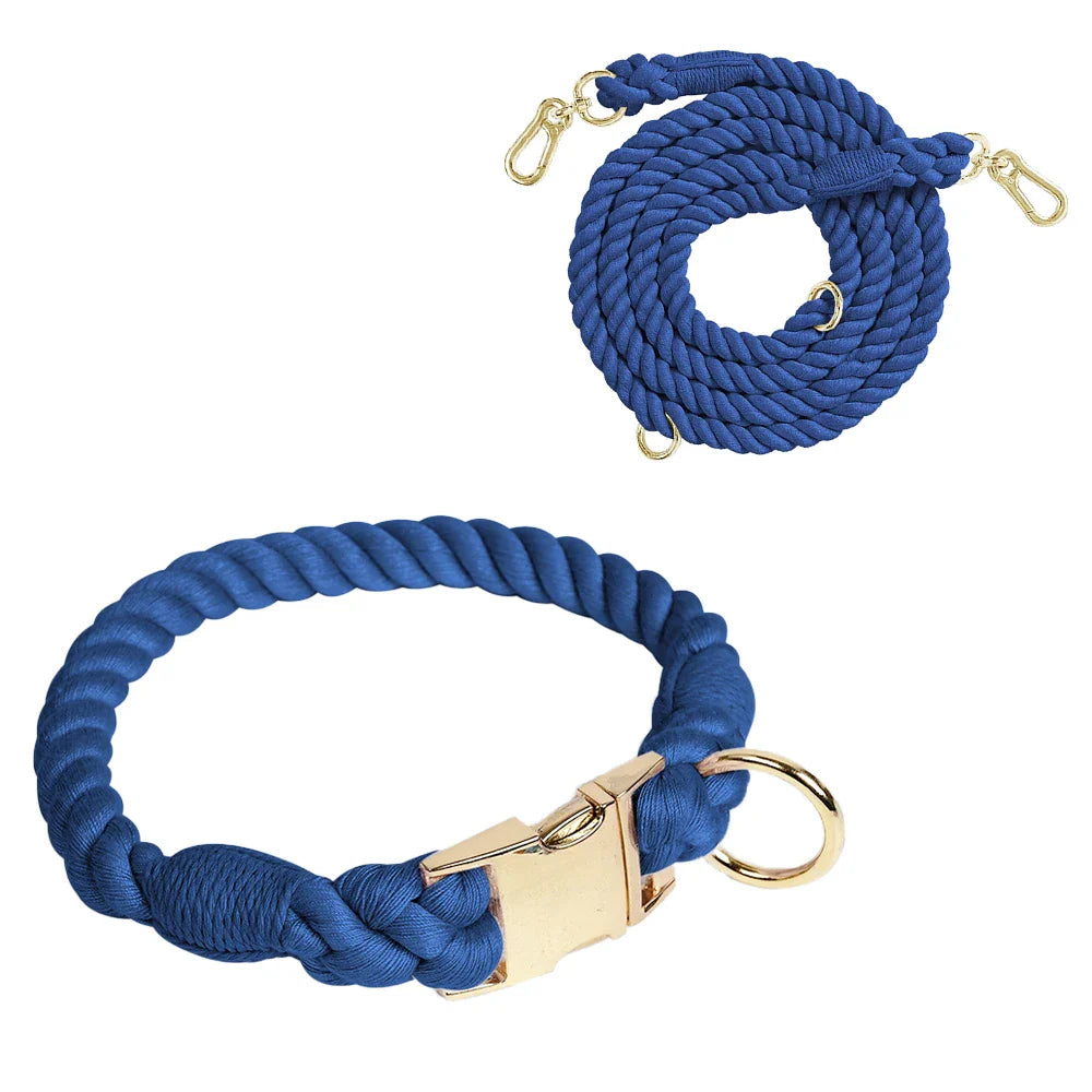 Pet Macaron Collar & Leash Set
