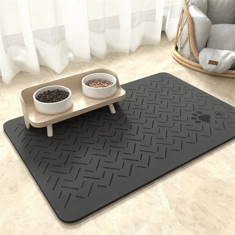 Dog Quick Dry Waterproof Food Bowl Mat
