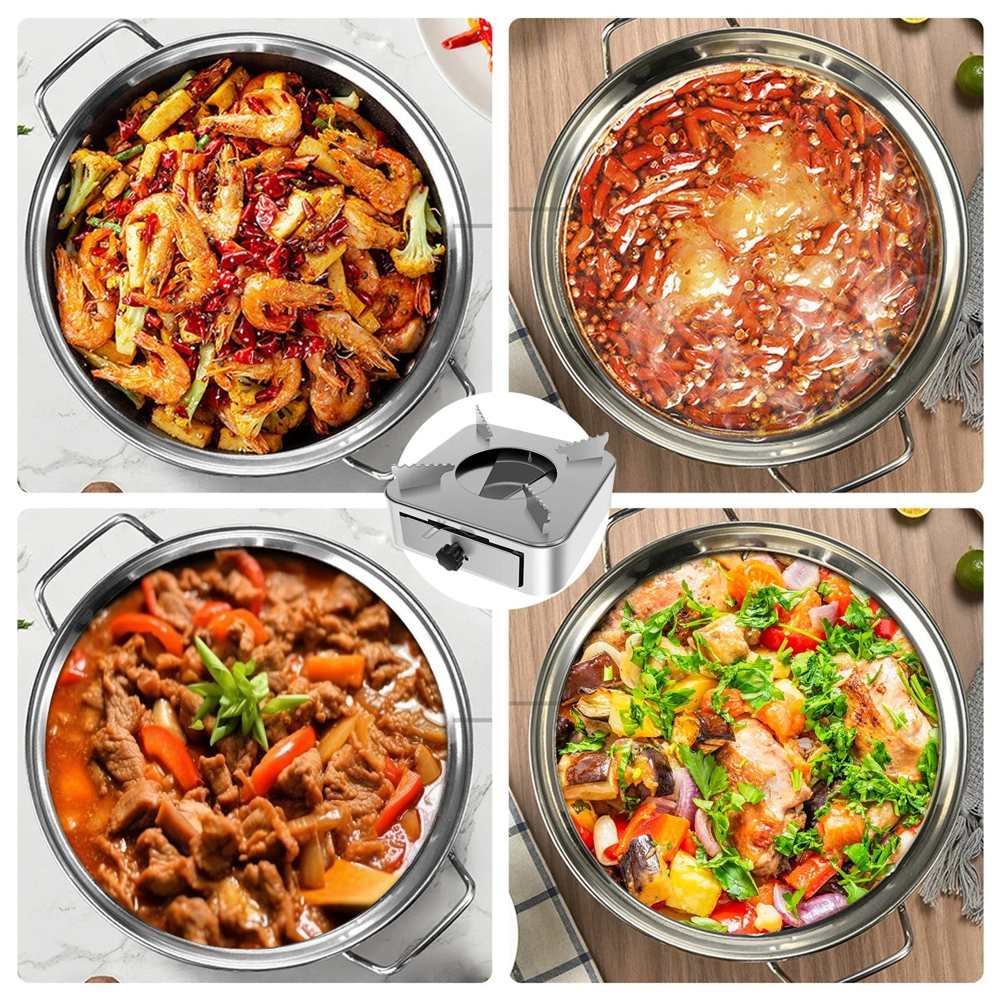Mini Stainless Steel Pull-Out Camping Stove