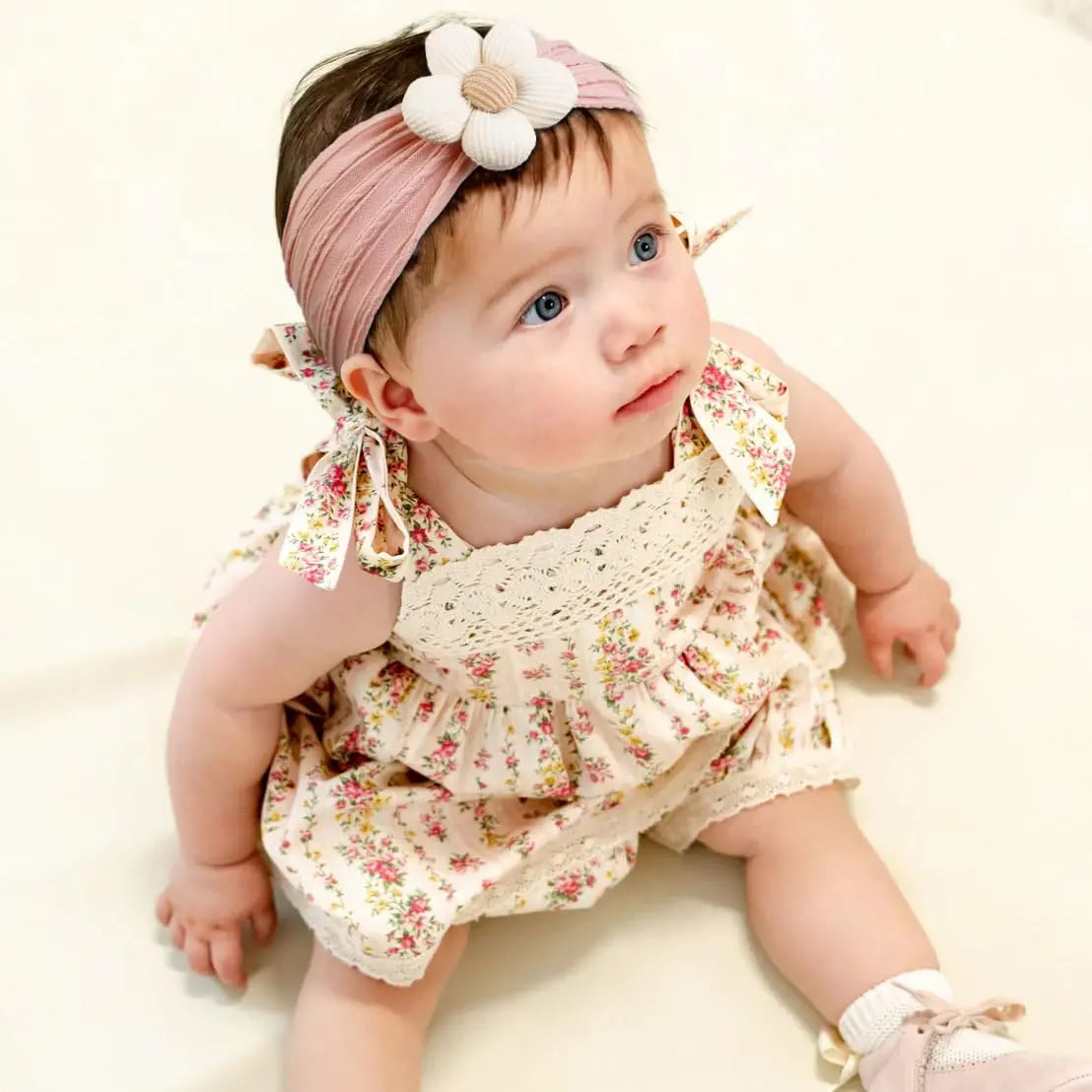 Baby Soft Elastic Flower Nylon Hairband