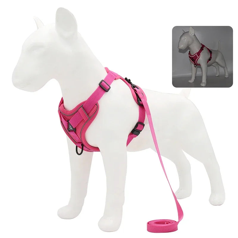 Dog Adjustable Chest Strap Harness Set