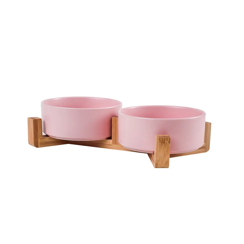 Dog Wooden Frame Protection Cervical Bowl