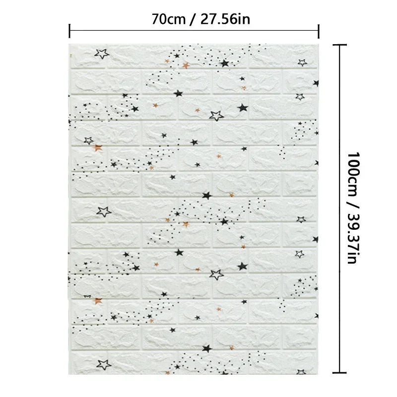 3D Brick Wallpaper Foam Wall Sticker