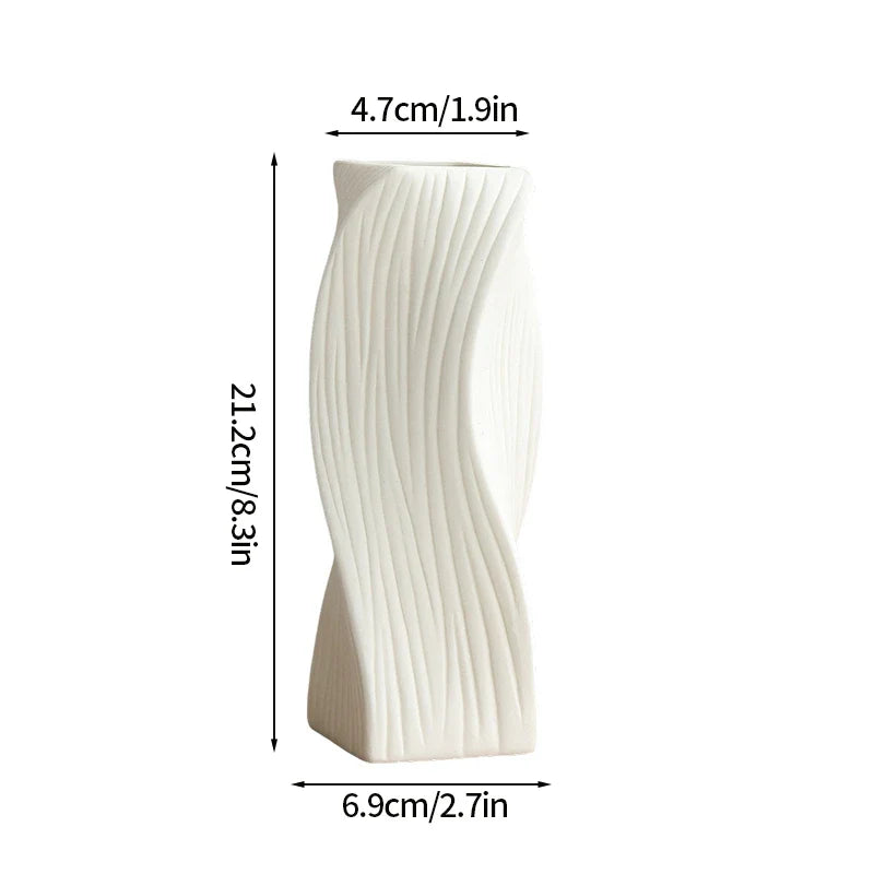 Imitation Ceramic Flower Bottle Nordic Vase