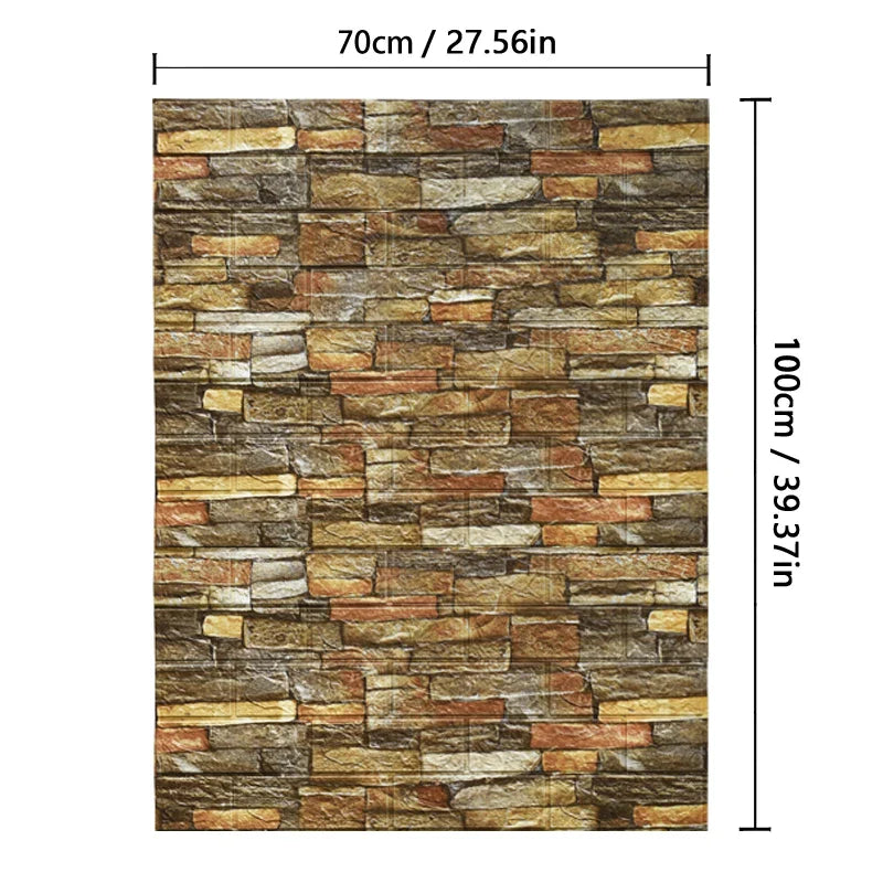 3D Brick Wallpaper Foam Wall Sticker