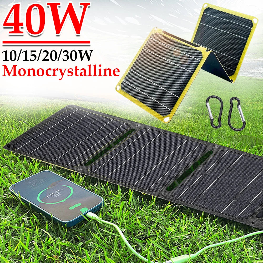 Camping Hiking Solar Charging USB Battery