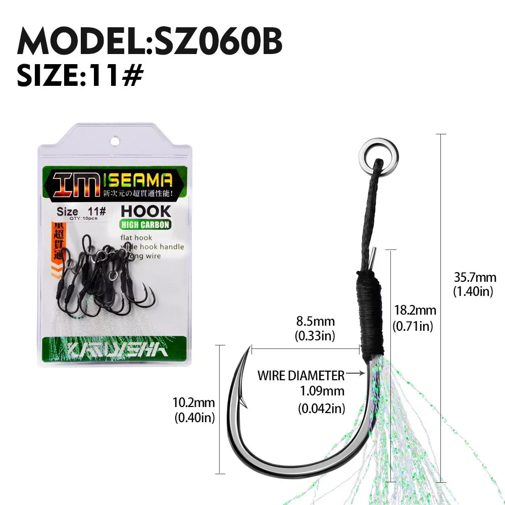 Metal Jig Tail Assist Fishing Hook