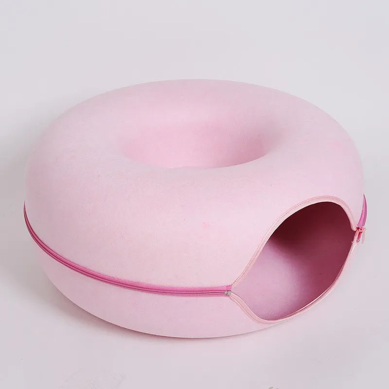 Cat Kitten Training Interactive Tunnel Donut Bed