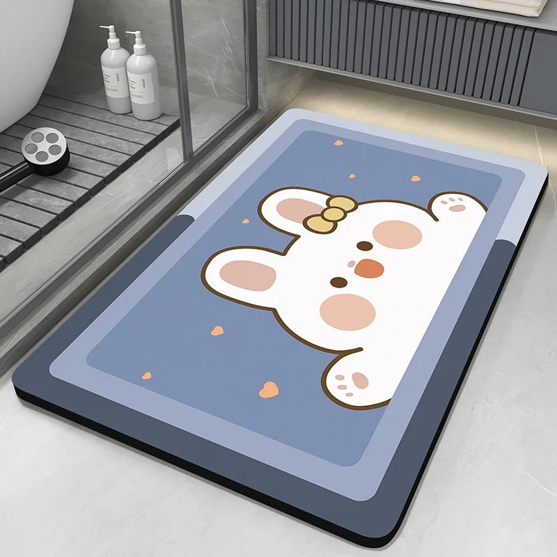 Quick Dry Bathroom Absorbent Anti Slip Floor Mat