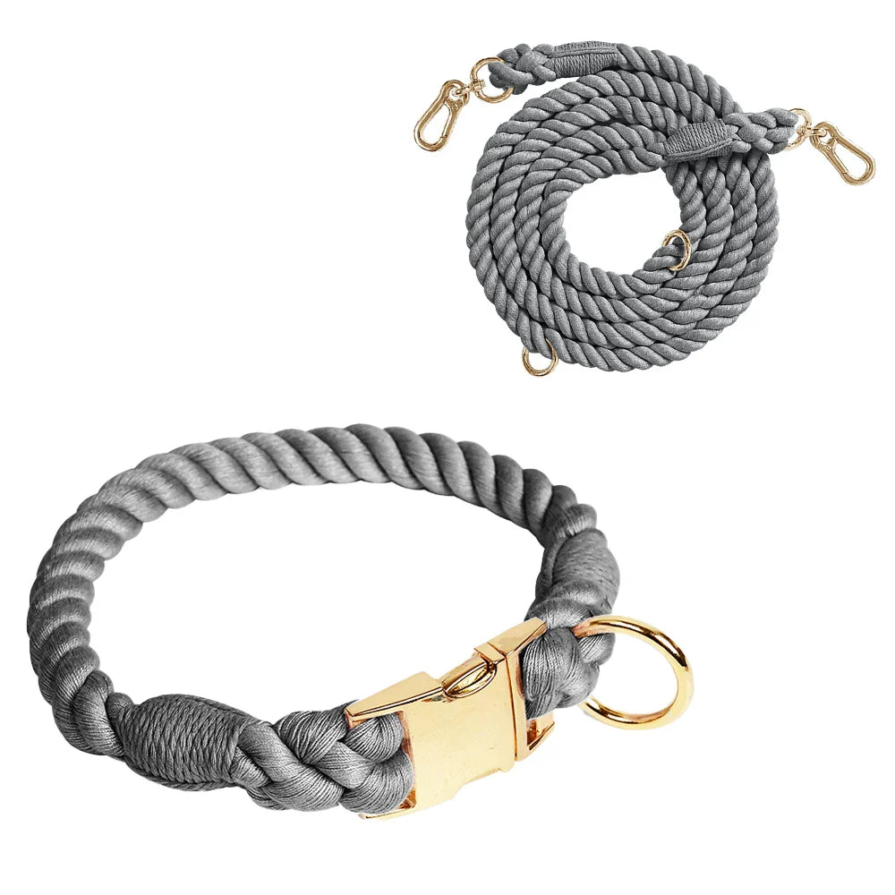 Pet Macaron Collar & Leash Set