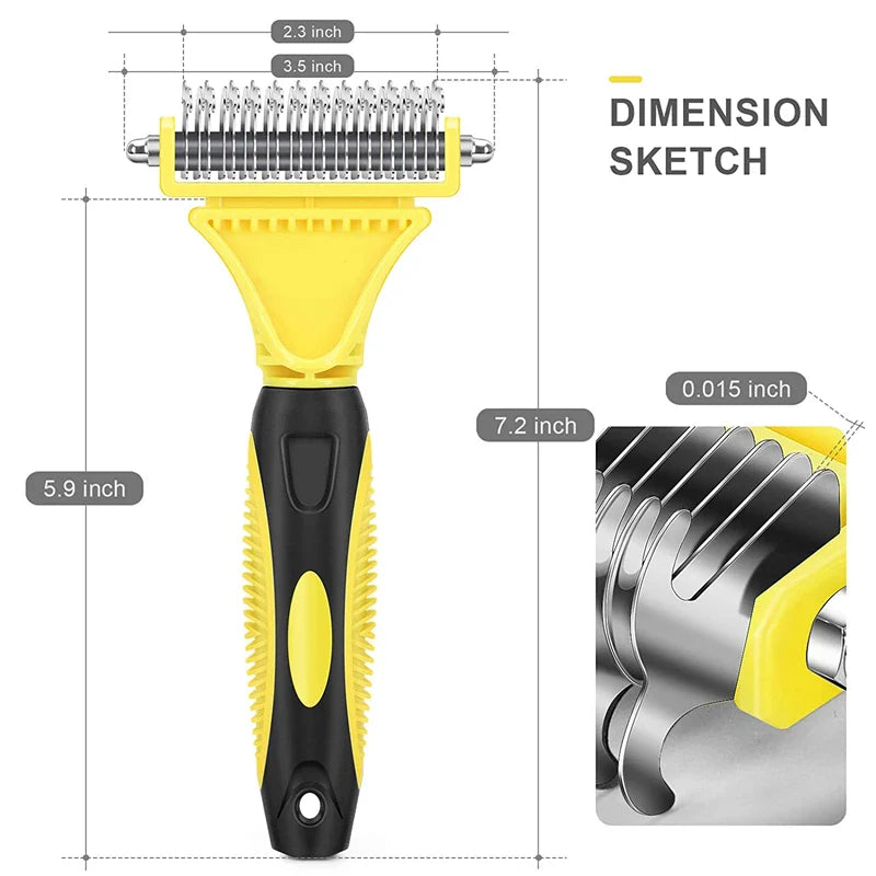 Pets Two-Sided Shedding Grooming Brush