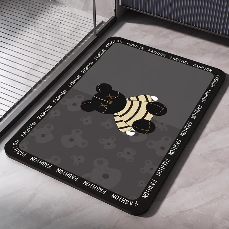 Quick Dry Bathroom Absorbent Anti Slip Floor Mat