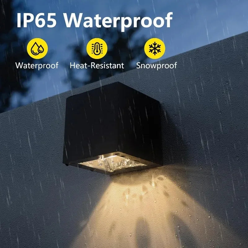 RGB LED Outdoor Waterproof Solar Wall Light