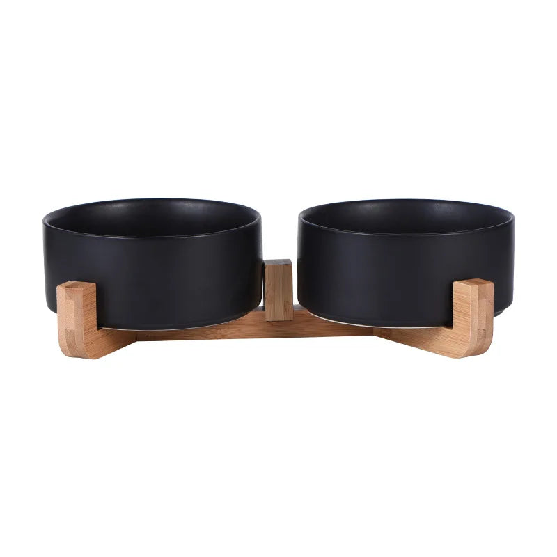 Dog Wooden Frame Protection Cervical Bowl