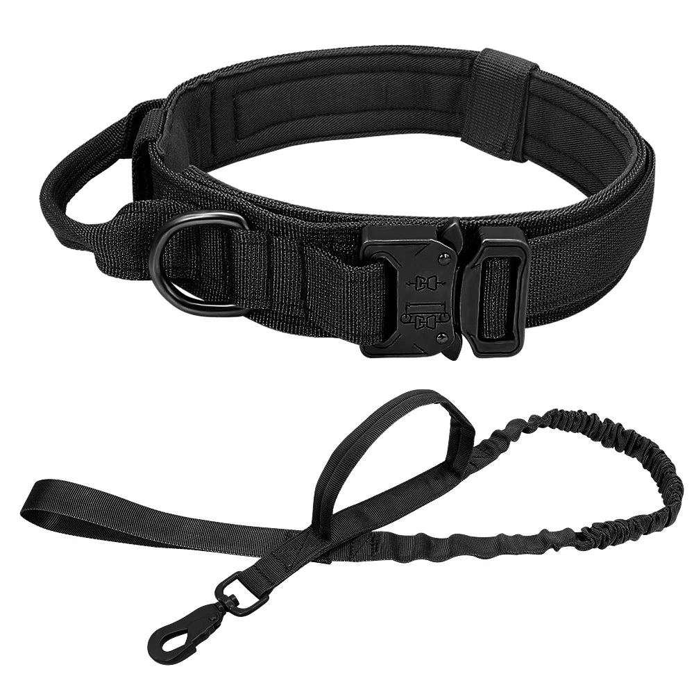 Dog Durable Tactical Collar Leash Set
