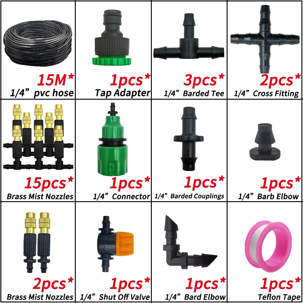Garden Misting Cooling System Watering Nozzle
