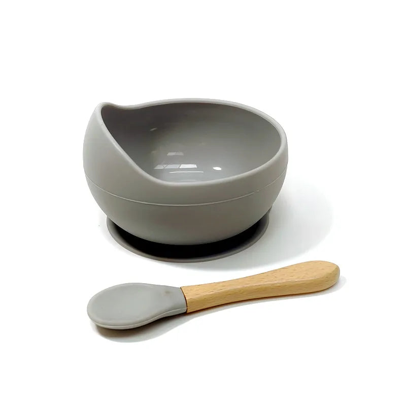 Baby Spill-proof Silicone Feeding Bowl