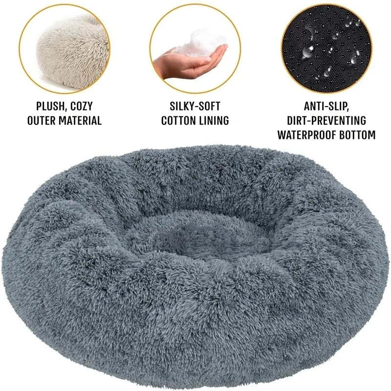 Dog Washable Winter Warm Round Bed
