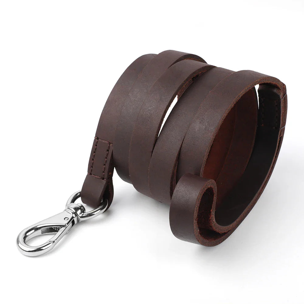 Dog Outdoor Durable Leather Leash