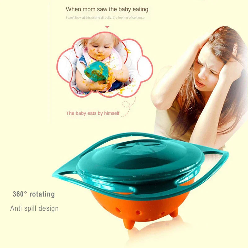 Baby 360 Degree Rotate Spill-Proof Bowl