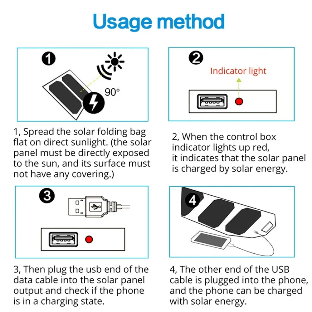 Outdoor Camping Solar Panel Charger