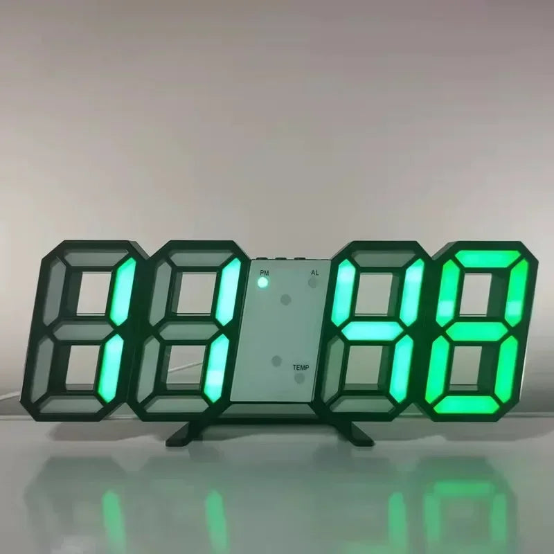 3D LED Digital Alarm Wall Clock
