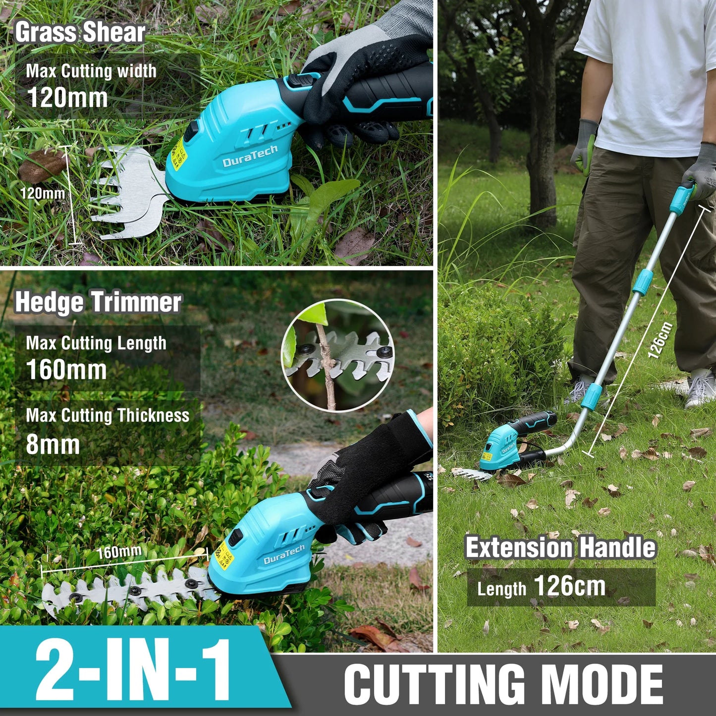Garden 2-in-1 Cordless Grass Shear Tool
