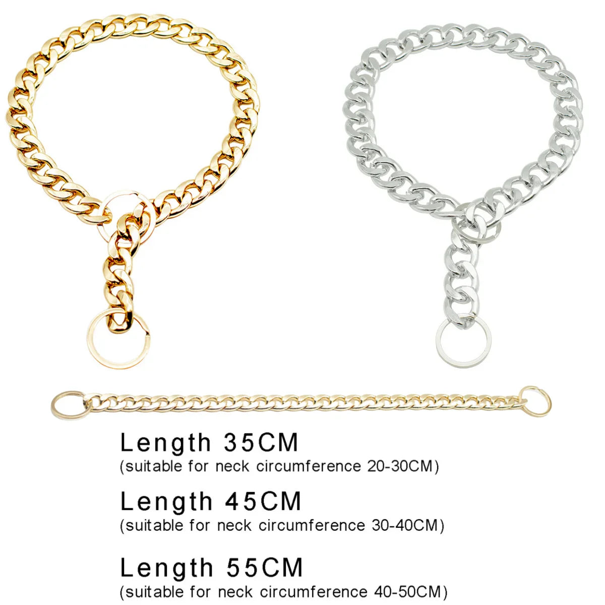 Dog Luxury Chain Metal Training Collar