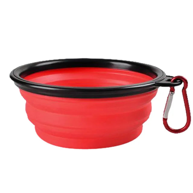 Pet Outdoor Travel Silicone Food Water Bowl