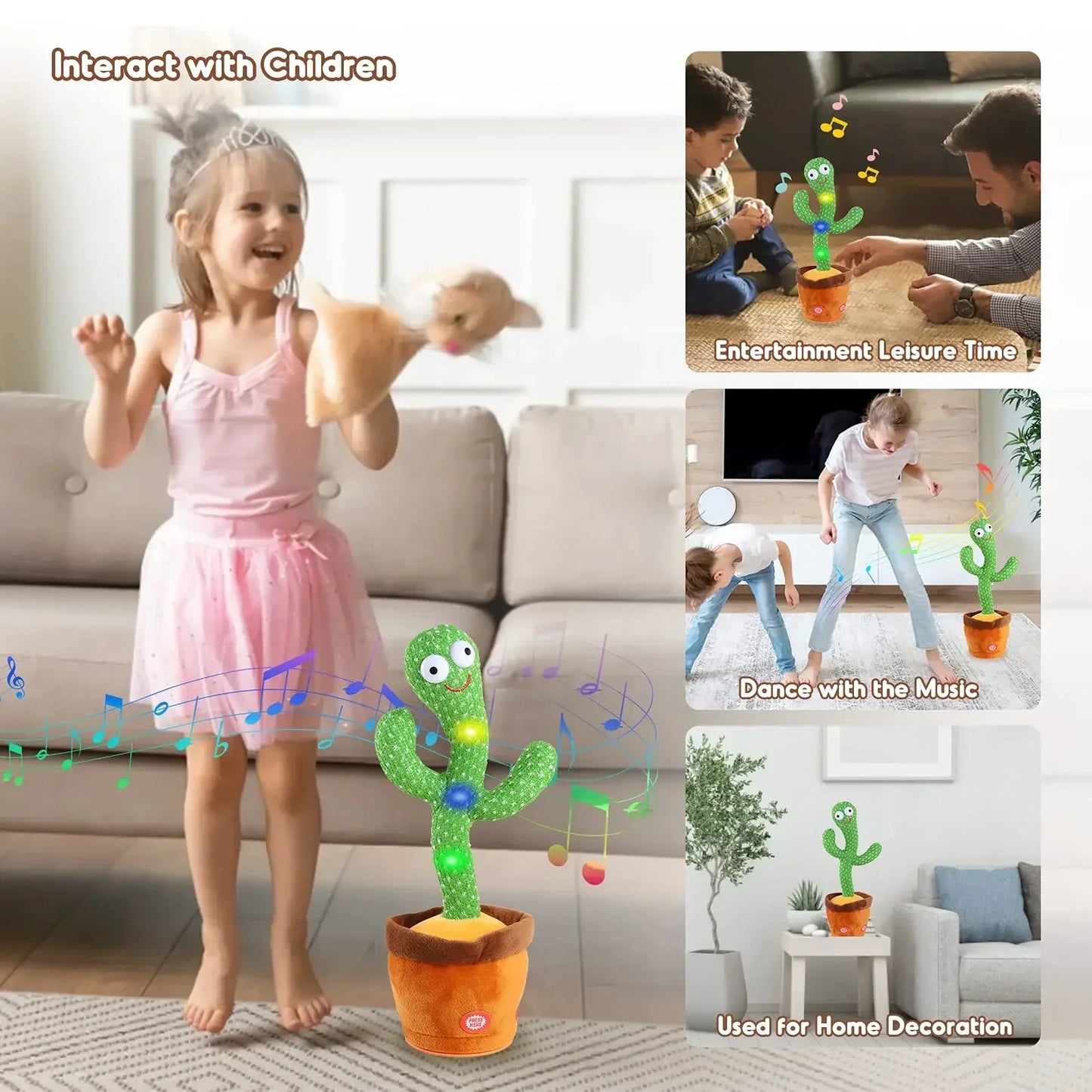 Kids Dancing Cactus Singing Toy