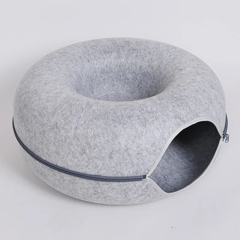 Cat Kitten Training Interactive Tunnel Donut Bed