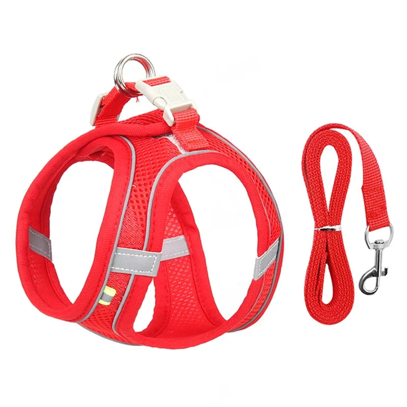 Dog Adjustable Harness Vest Set
