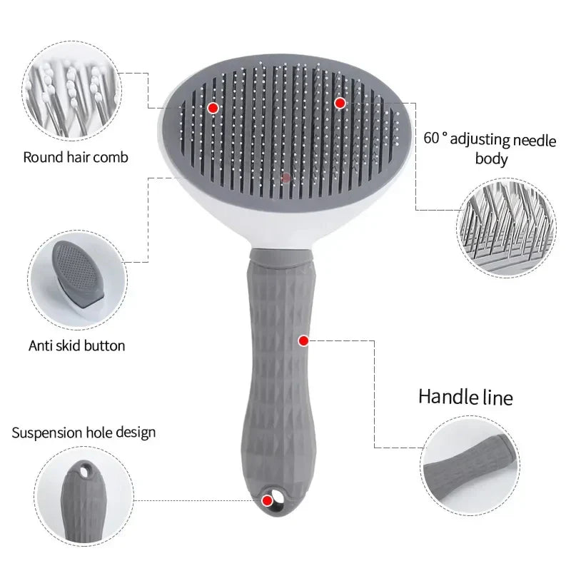 Cat Stainless Steel Hair Brush