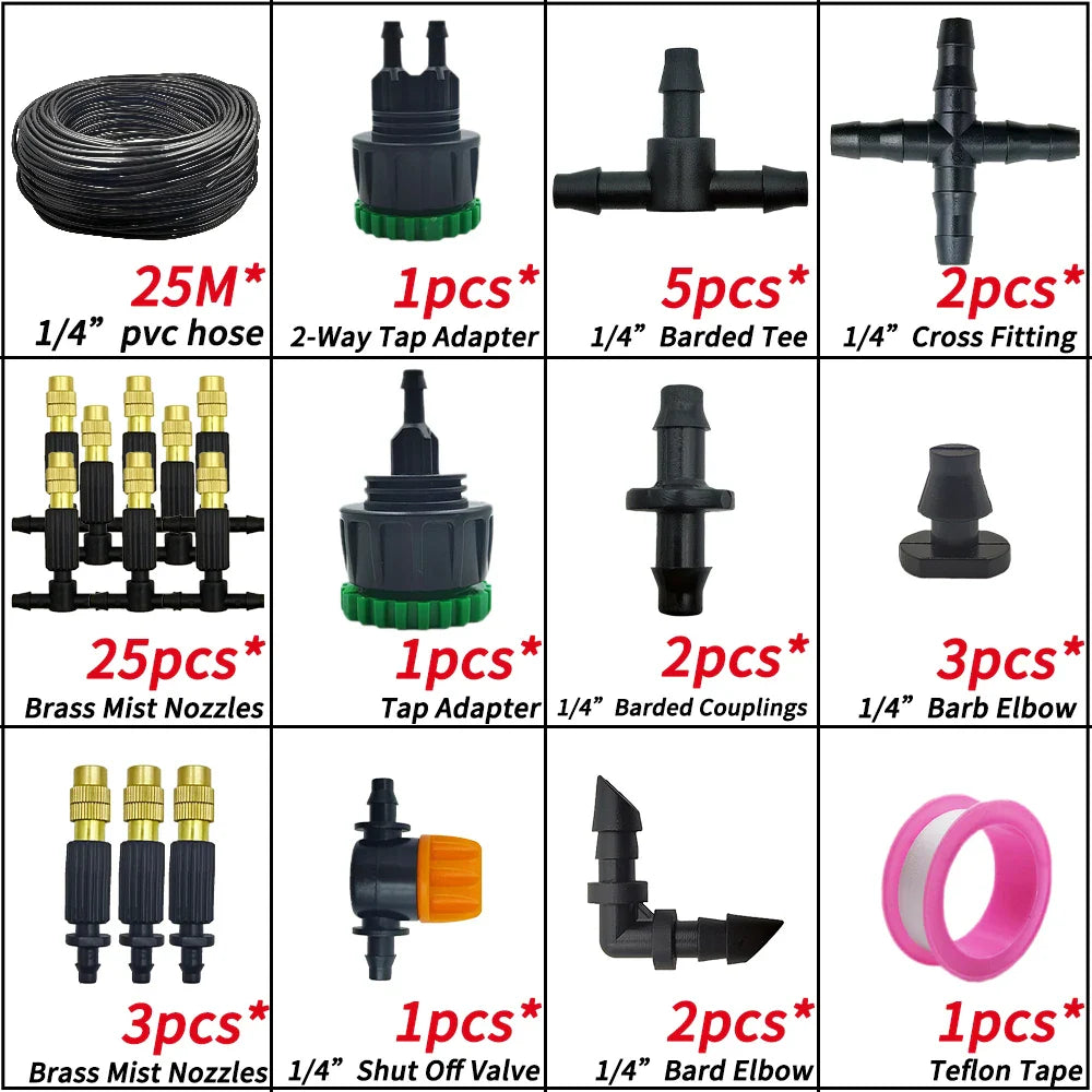 Garden Misting Cooling System Watering Nozzle