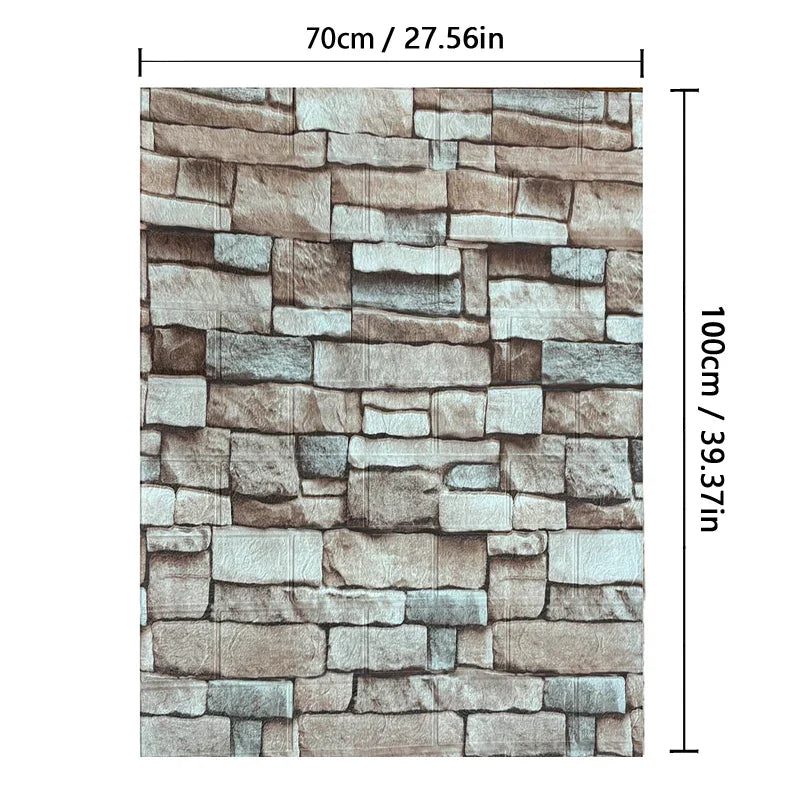 3D Brick Wallpaper Foam Wall Sticker