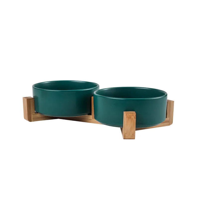Dog Wooden Frame Protection Cervical Bowl