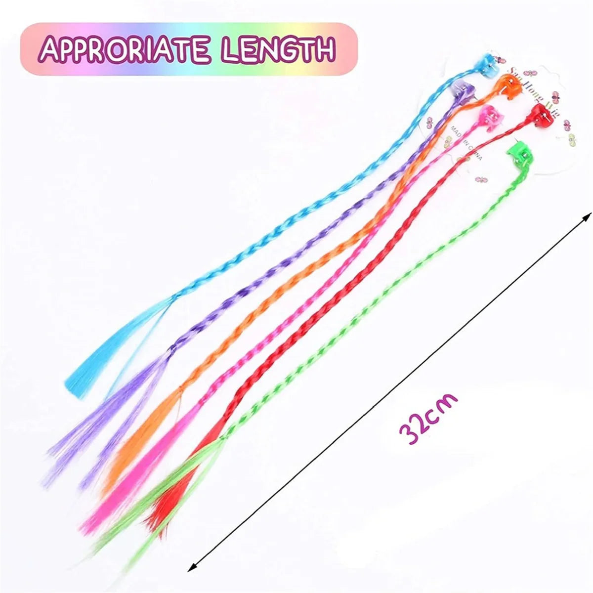 Kids Colorful Braids Hair Extension