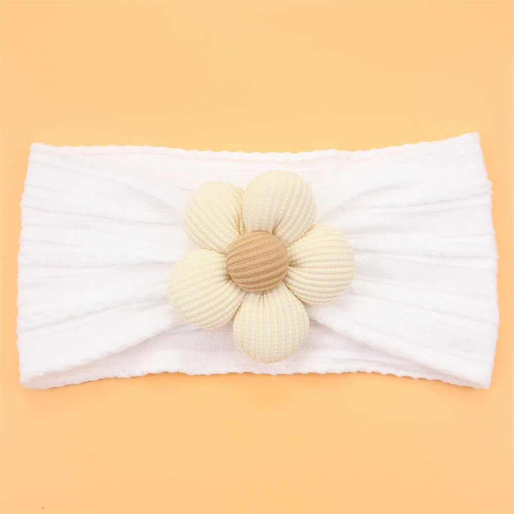Baby Soft Elastic Flower Nylon Hairband