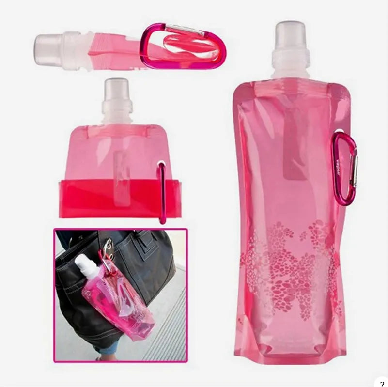 500ML Portable Silicone Folding Water Bottle