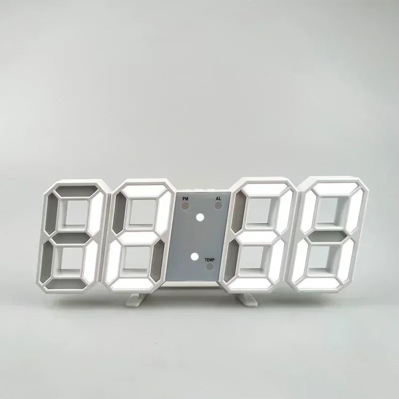 3D LED Digital Alarm Wall Clock