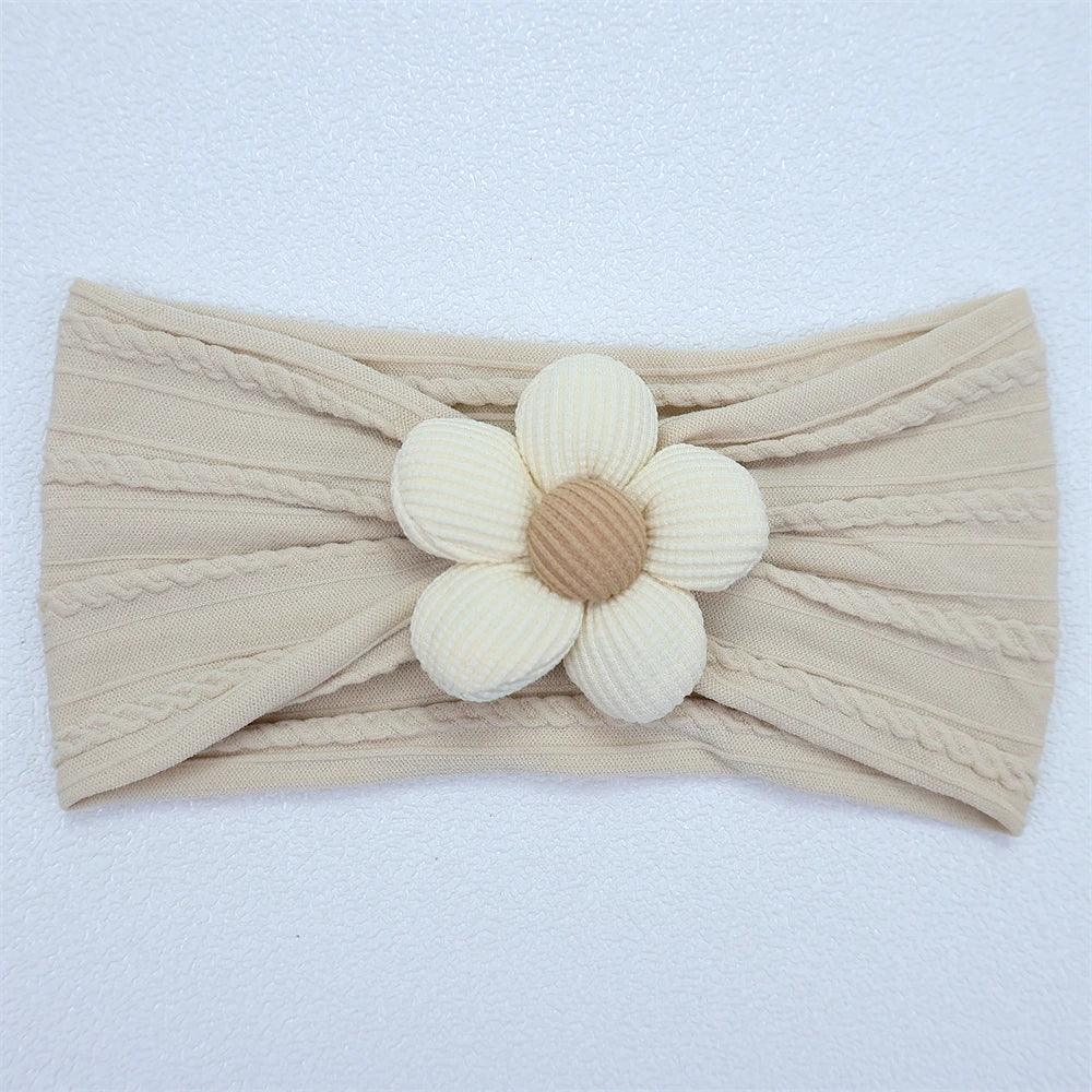Baby Soft Elastic Flower Nylon Hairband